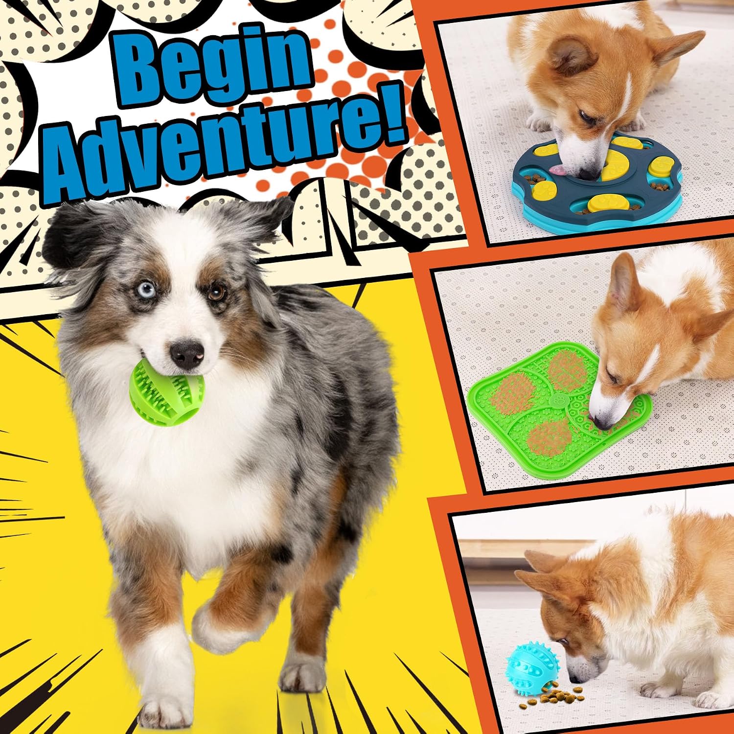 9-Pack Dog Enrichment Toy Set With Puzzle Toys And Lick Mats For Interactive Feeding And Training — image 5