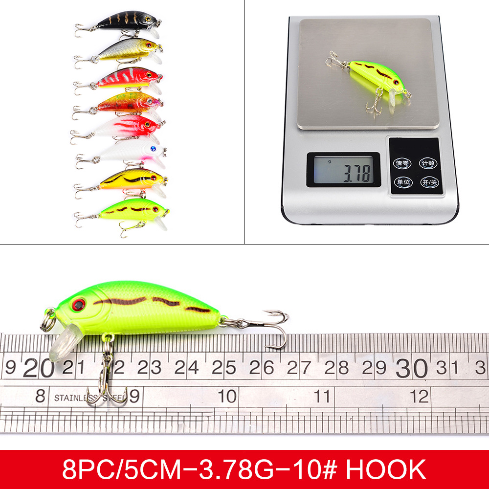 Kit de 43 Piezas de Señuelos de Pesca, Set de Señuelos Blandos y Duros con Anzuelos para Pesca en Agua Salada y Dulce, Equipo de Pesca, Regalos para Hombres — imagen 4
