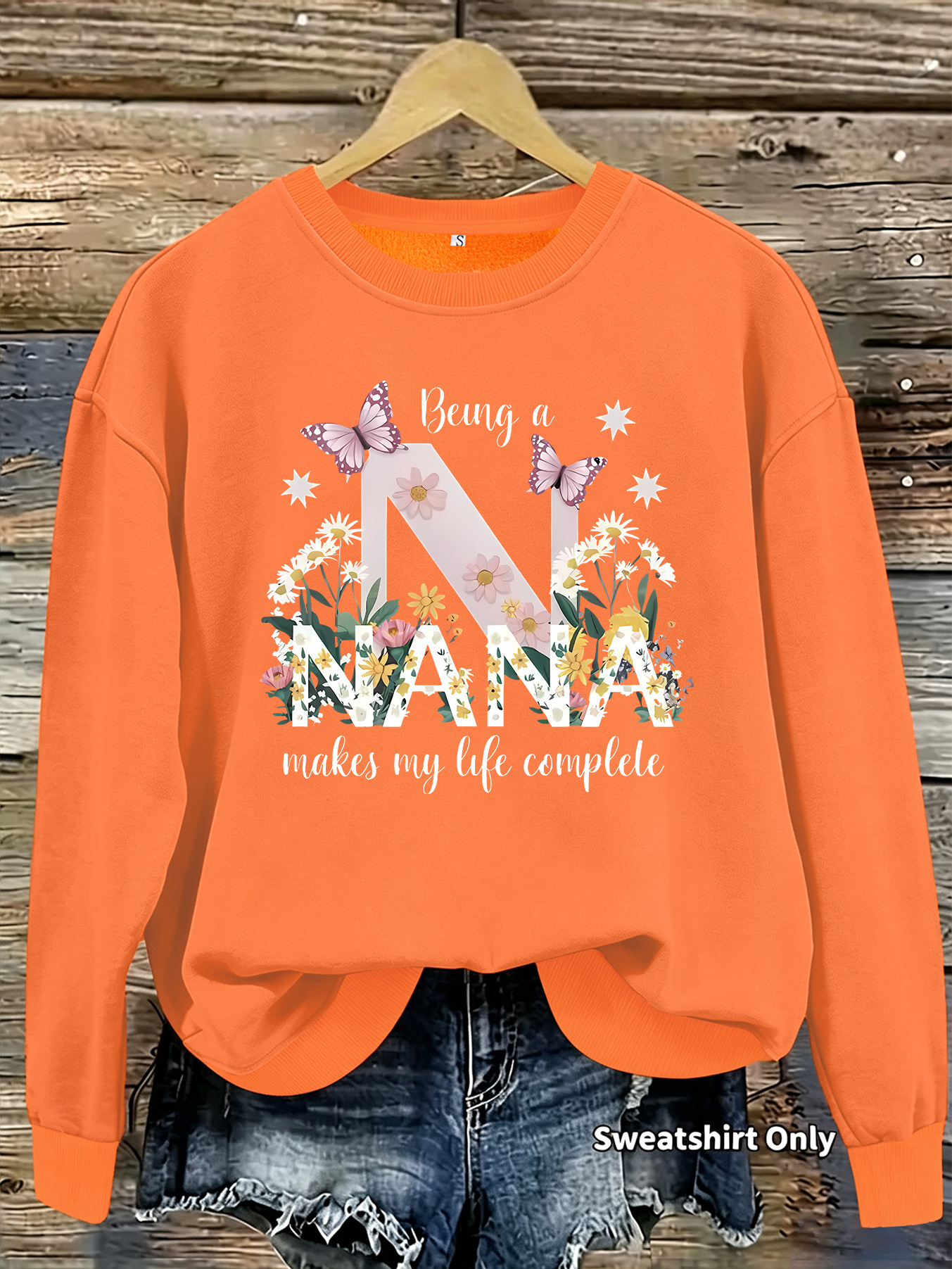 Butterfly printed long sleeved fleece sweatshirt — image 12