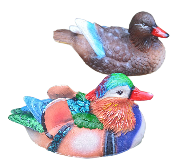 Floating Mandarin Duck Landscape Resin Decoration — image 2