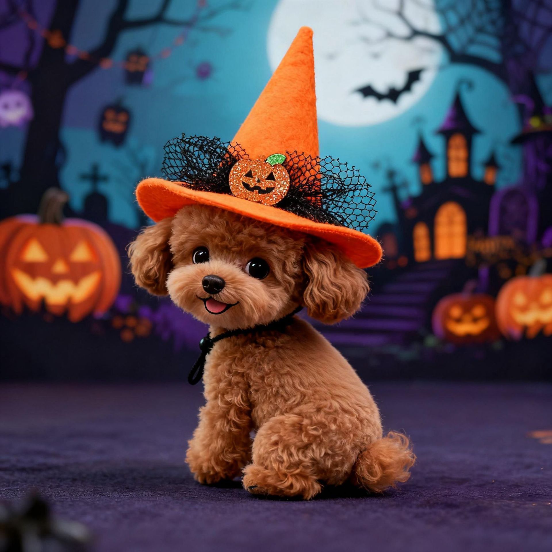Pet Halloween Hat Creative Pumpkin Devil Spider New Stock Rabbit Pet Dog — image 7