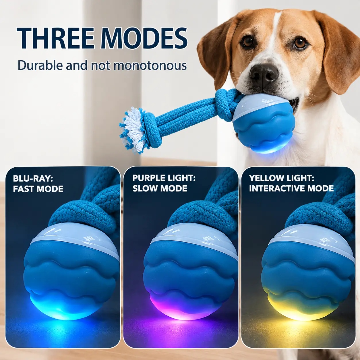 New Interactive Dog Pull Toy, Stimulate Dog Intelligence & Keep Fit, Indoor & Outdoor Use For Medium Large Dogs, Dog Chew Toy With 3 Spare Ropes — image 5