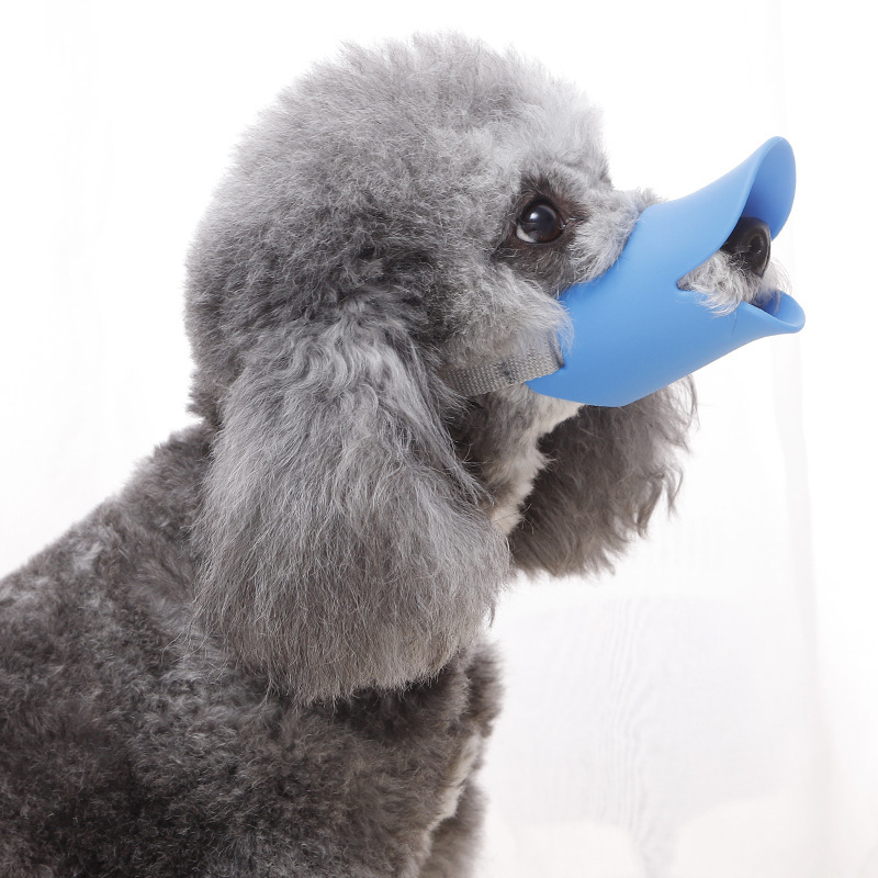 Dog Muzzle Anti-Bite and Anti-Bark Silicone Duckbill Muzzle Comfortable and Breathable Adjustable Strap Pet Mask — image 3