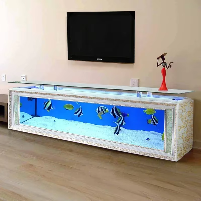 Cajón de Televisor Europeo para Acuario Grande de Vidrio para Salón Comedor — imagen 2