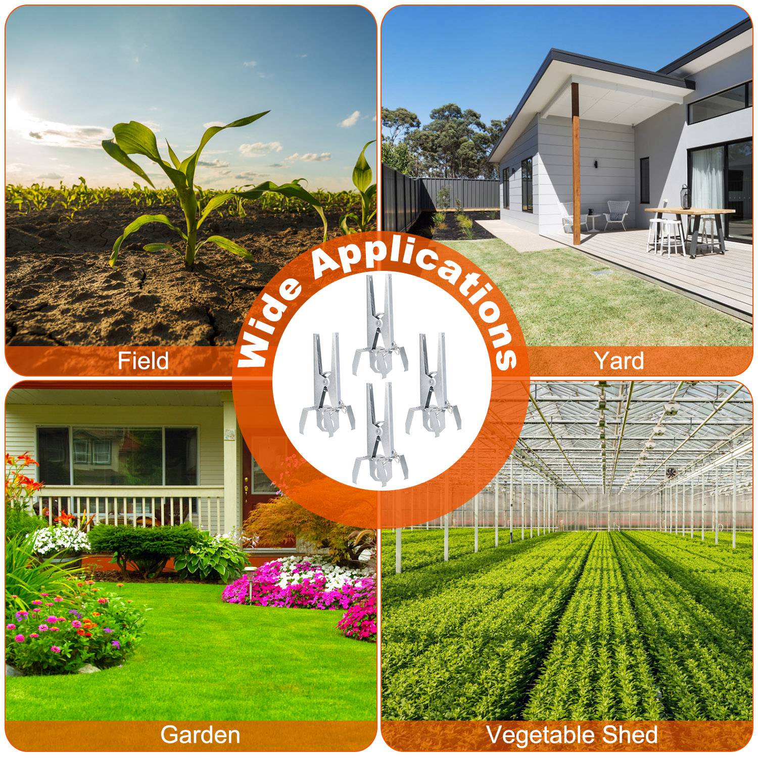 Paquete de 4 Trampas Reutilizables para Topos con Mandíbula de Tijera, Eficaces Eliminadoras de Topos, para Huertos, Jardines y Patios — imagen 4