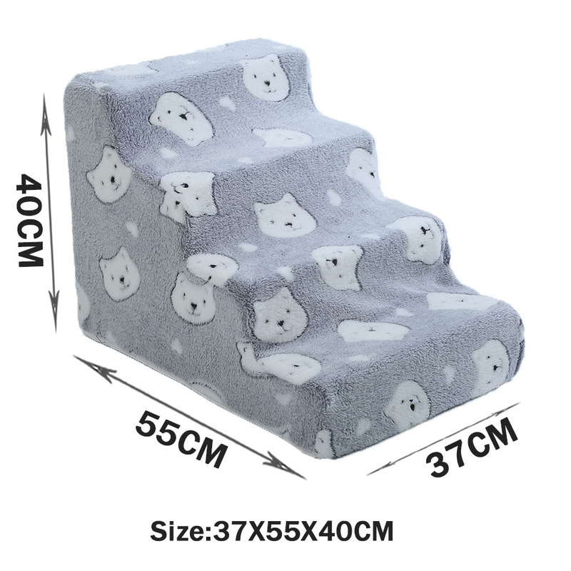 Bone-shaped pet stairs/ramp for dogs (placed beside sofa/bed) to protect joint safety, especially suitable for elderly dogs — image 2