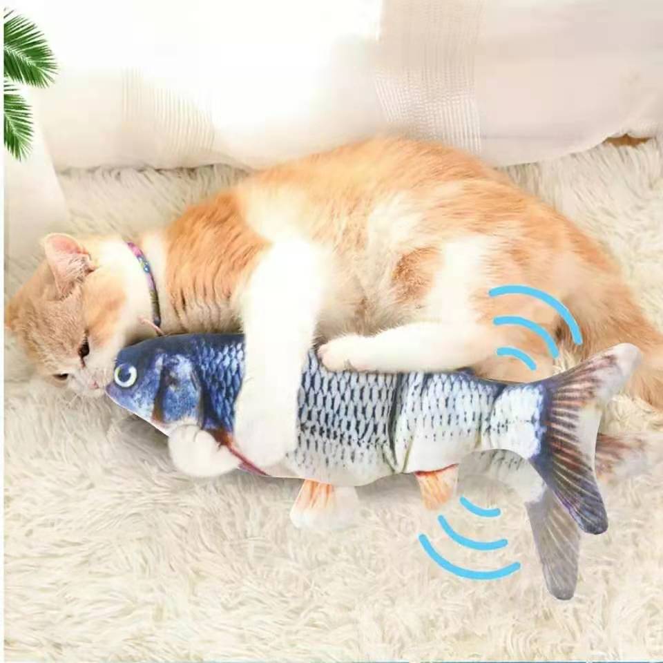 Cat USB Charger Toy Fish Interactive Electric floppy Fish Cat toy Realistic Pet Cats Chew Bite Toys Pet Supplies Cats dog toy — image 2