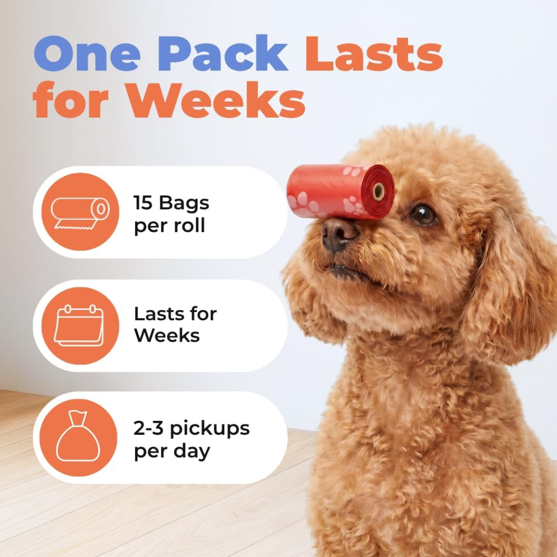 Best Pet Supplies Bolsas para Desechos de Perro, Repuestos de Limpieza para Paseos y Viajes al Aire Libre con Cachorros, Resistentes a Fugas y Desgarros, Plástico Grueso, Surtidas, 150 Bolsas — imagen 4