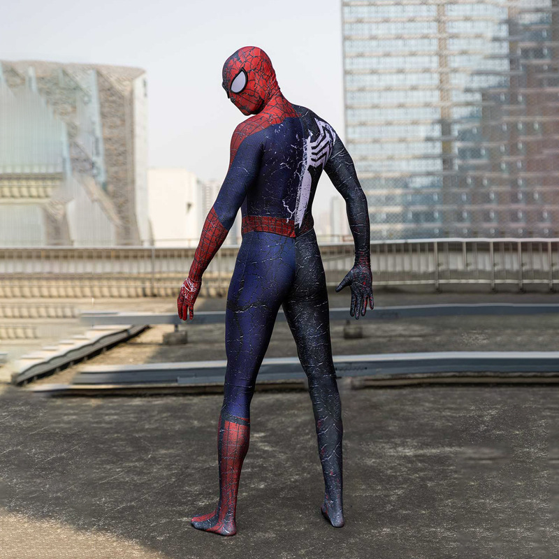 3D Digital Print Venom Symbiote Spider-Man Halloween Cosplay Bodysuit Costume — image 3