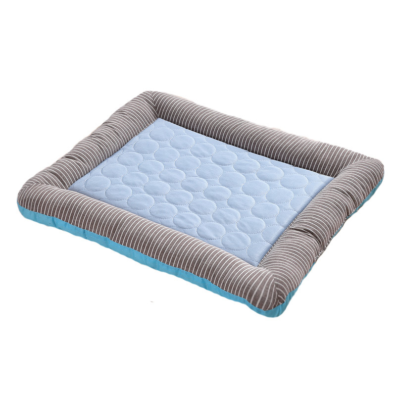 Pet Cooling Pad Bed For Dogs Cats Puppy Kitten Cool Mat Pet Blanket Ice Silk Material Soft For Summer Sleeping Blue Breathable — image 17