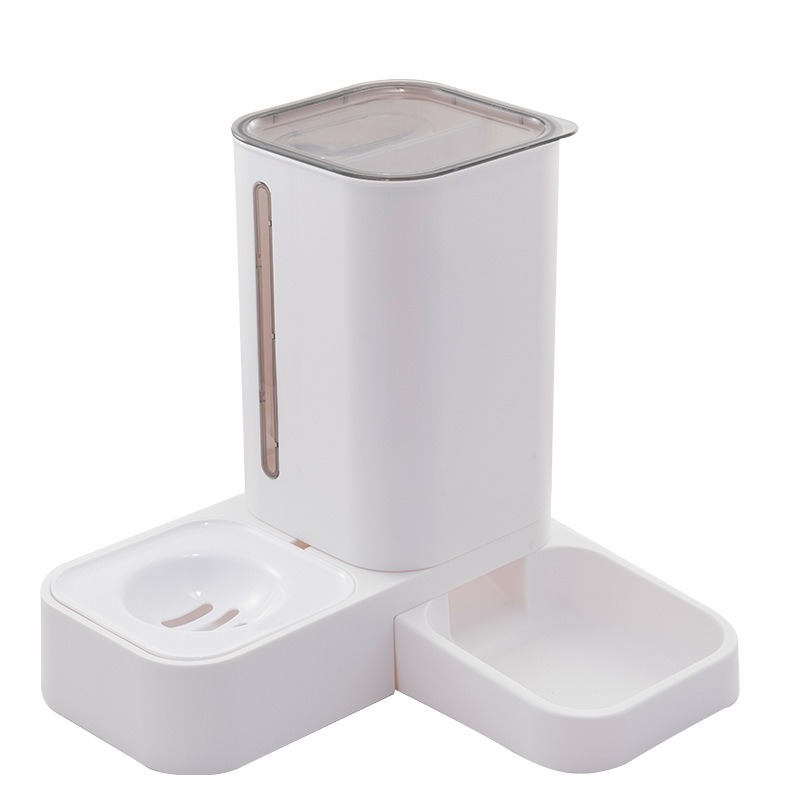 Automatic pet feeder automatic food and water dispenser plastic pet bowl double bowl dog bowl — image 4