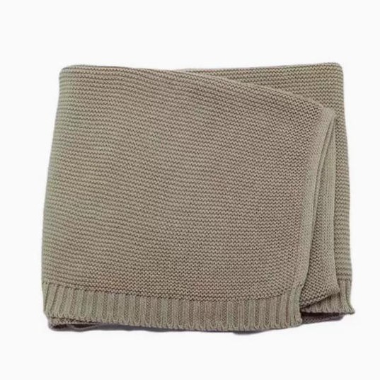 Cotton Knitted Baby Blanket with Embroidered Bear and Personalized Name, Soft Infant Car Seat Cover and Nap Blanket — image 10