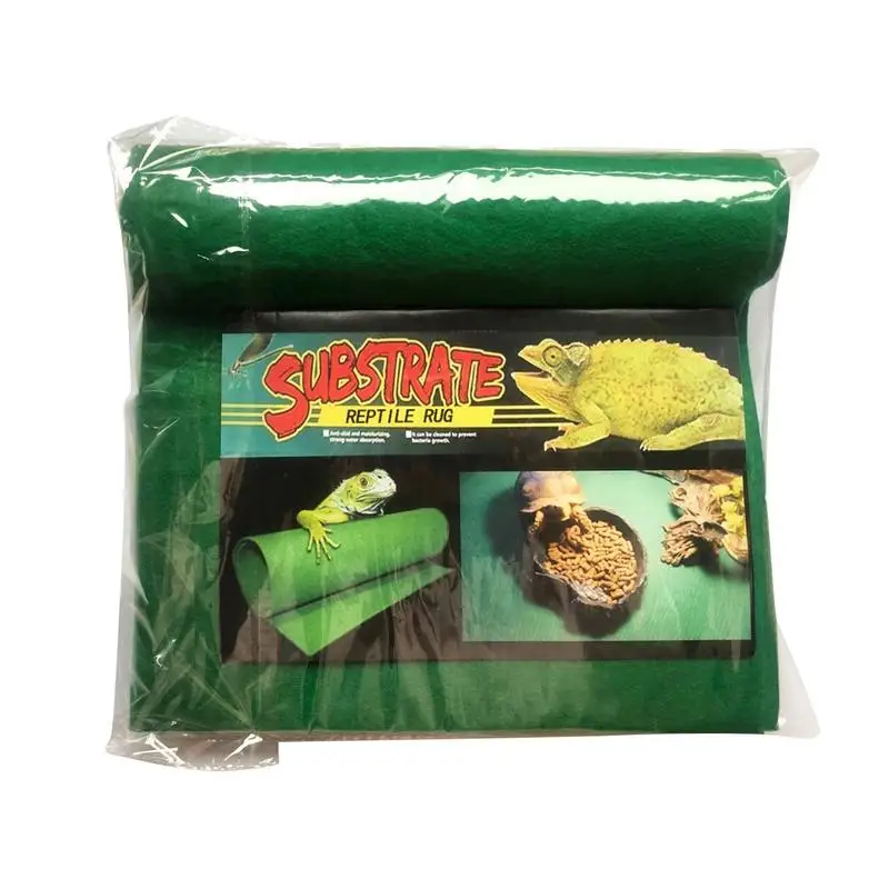 Reptile Carpet 1 Pc Terrarium Bedding Substrate Liner with Strong Water Absorption 15.75''-39.37'' for Lizard Tortoise Snake — image 5