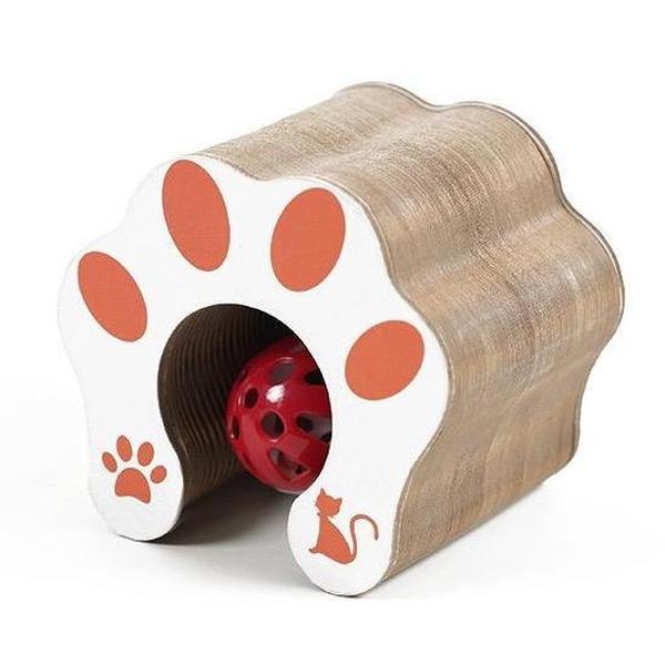 Poste de Rastrillado para Gatos Unico Pieza, Diseño Plegable Accordion, Grano Madera, Anti-arrugas, Resistente al Desgaste, Juguetes Interactivos para Gatos — imagen 1