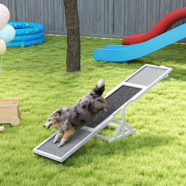 Wooden Dog Agility Seesaw For Training And Exercise, Weather Resistant, 83 L X 16 W X 14 H Inch — image 3