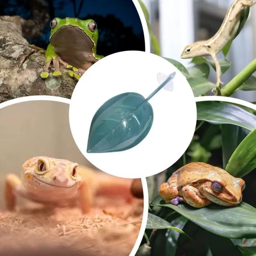 Hoja con Ventosa para Hábitat de Ranas 2026, Área de Descanso para Reptiles y Gecos, Terraza de Hojas Simuladas, Accesorio para Terrario — imagen 6