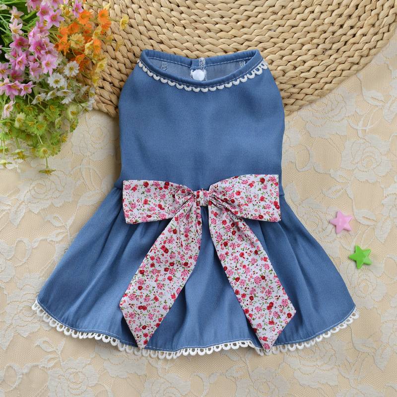Cowboy Princess Skirt Teddy Dog Clothes Spring Autumn Pet Spring Clothes Summer Thin Section Schnauzer Bichon — image 4