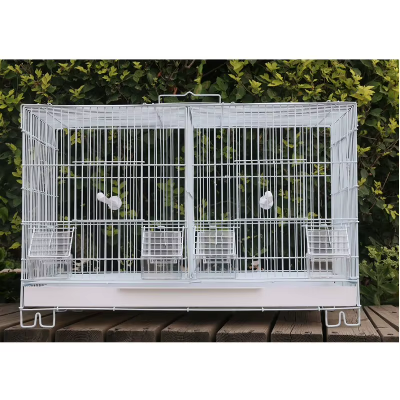 Jaula para pájaros, jaula de cría con partición, jaula apilable, jaula de cría para canarios y hibiscos, accesorios para pájaros — imagen 1