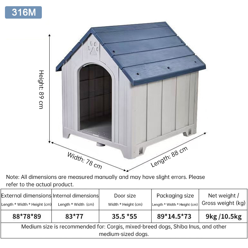 Heavy Duty Outdoor Dog House - 4 Season Insulated Shelter Waterproof & Anti-UV Kennel for All Size Dogs — image 5
