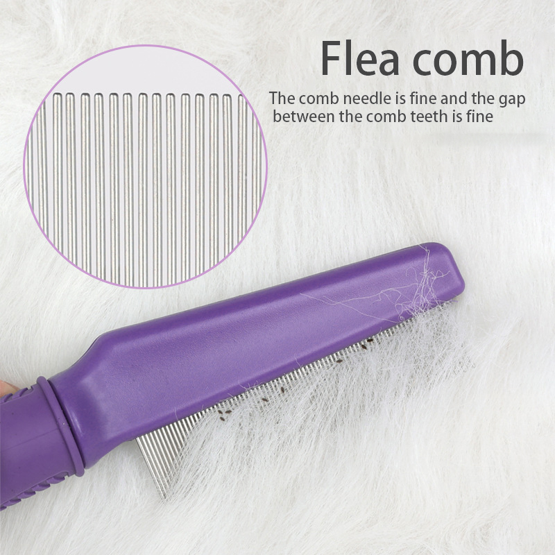 Pet Comb High and Low Needle Hair Removal Flea Comb Cat Dog Long and Short Needle Open Knot Beauty Comb — image 3