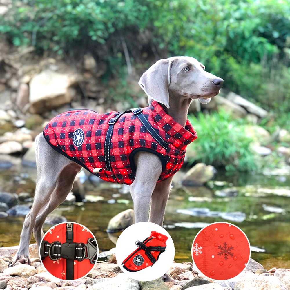 Autumn And Winter New Pet Clothes Christmas Big Dog Clothes Thickened Warm Dog Cotton Clothes Pet Clothing — image 1
