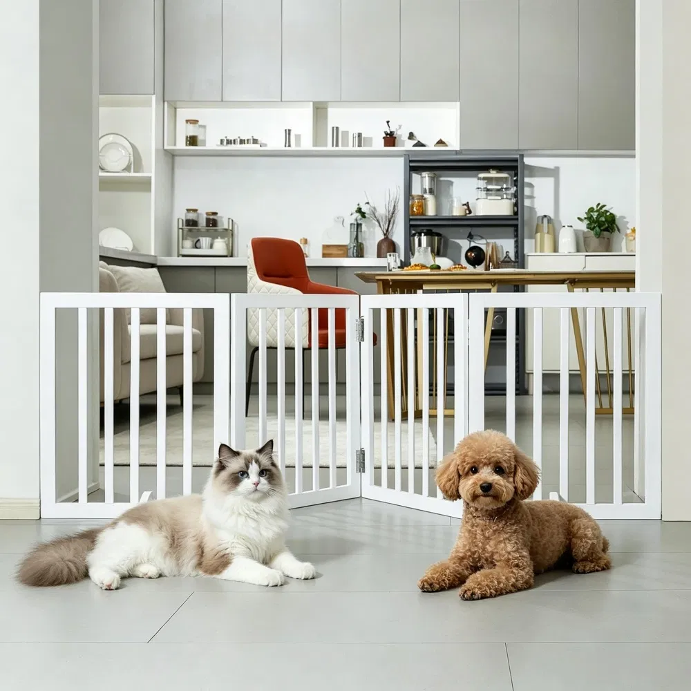 Modern Pet Barrier with Freestanding 80.3 Inches for Indoor — image 2