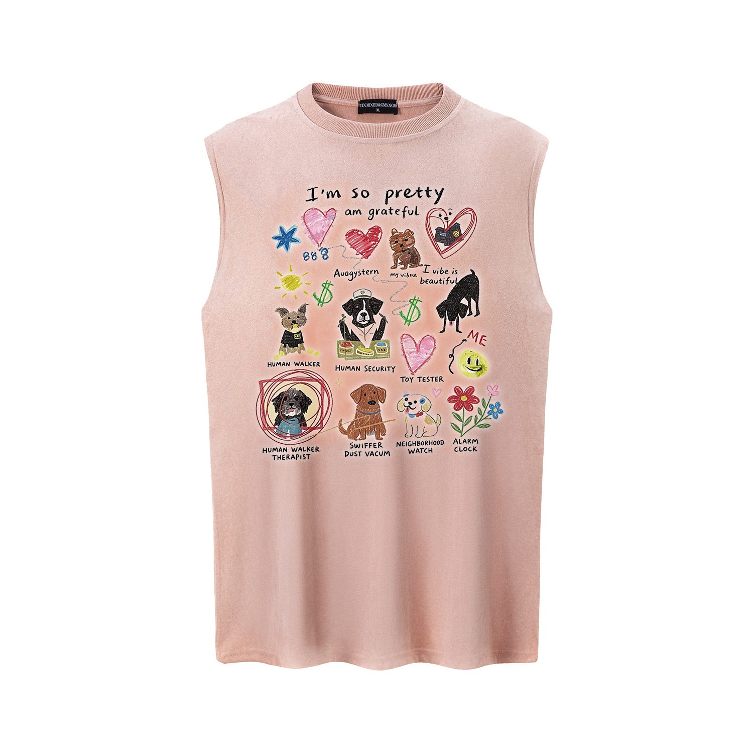 Graffiti dog print vest — image 3