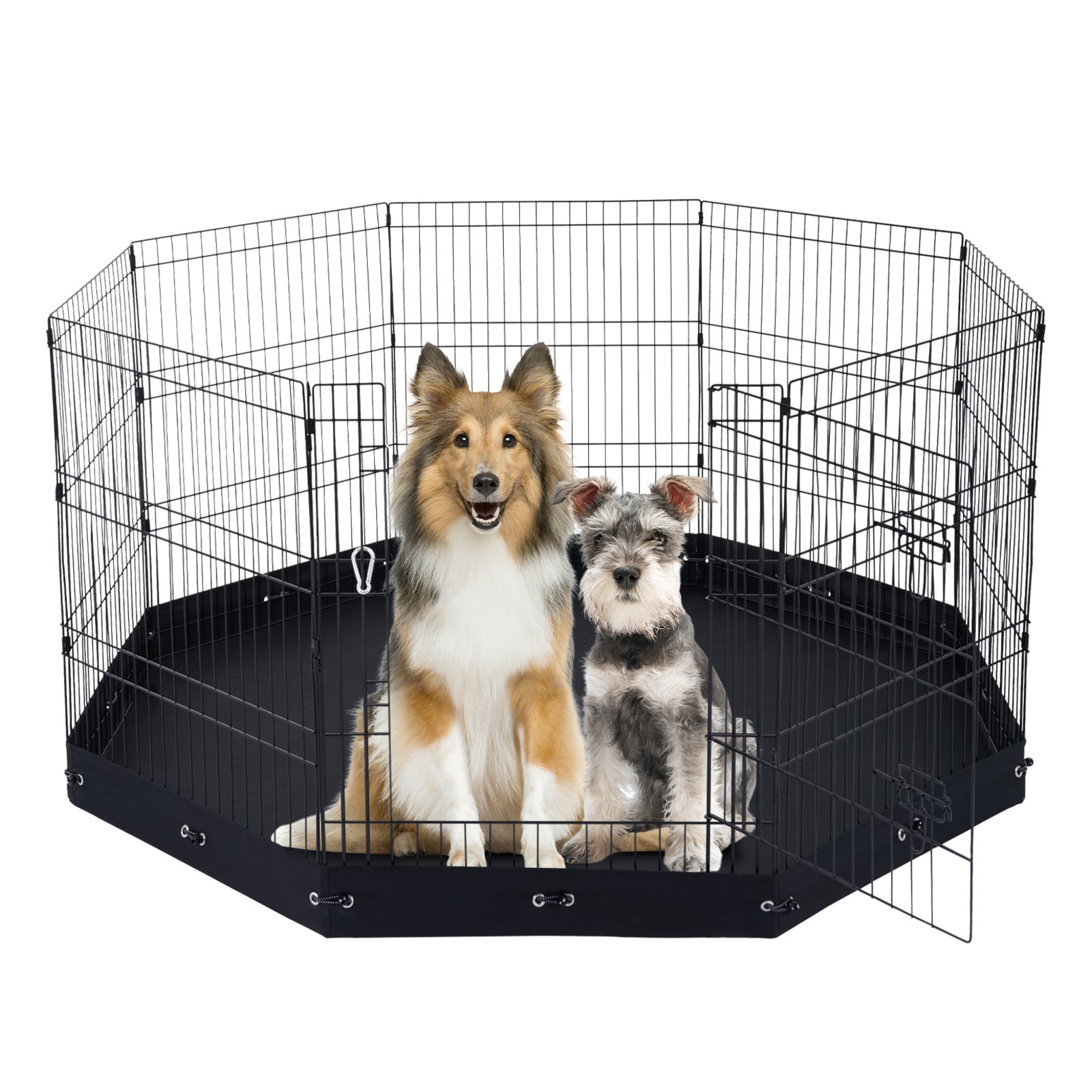 Jaula de Ejercicio para Perros 8 Paneles Reutilizables Metalica con Base de 30" de Alto — imagen 1