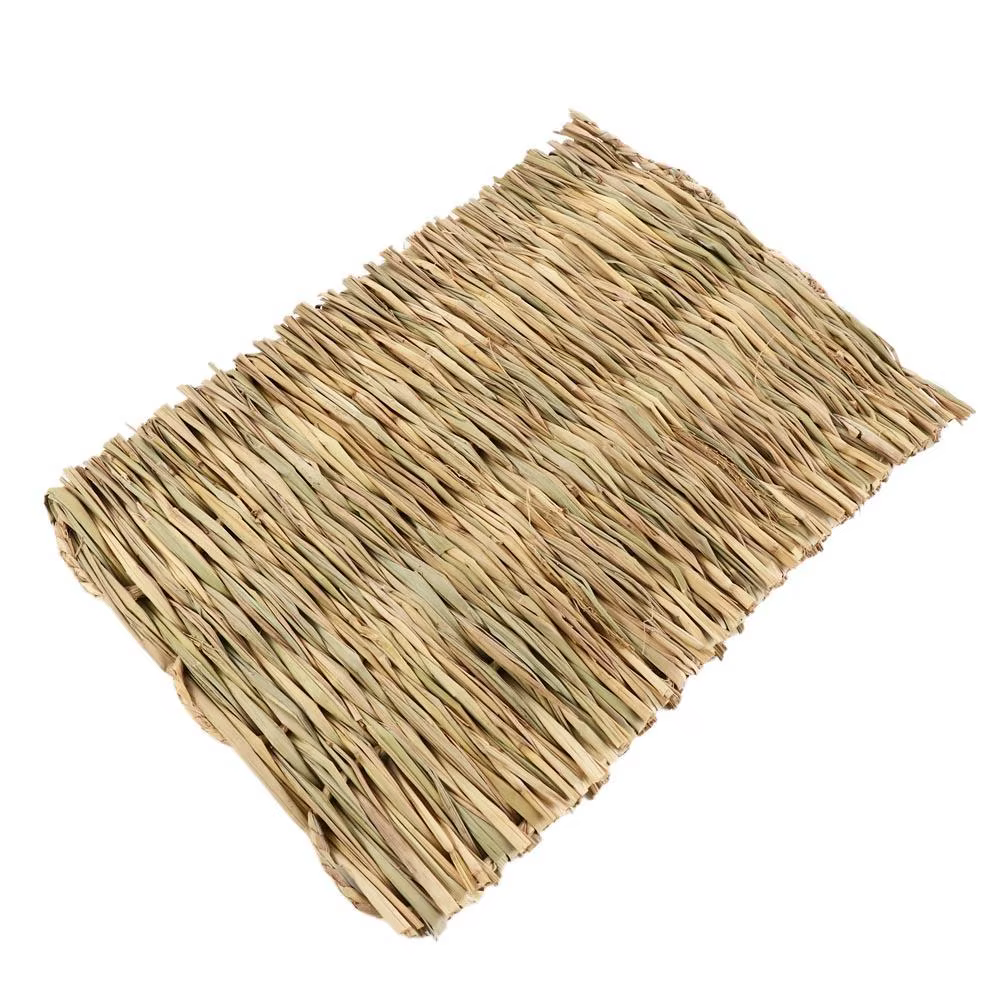 Household Woven Pet Accessories for Small Animal Bunny Hamster Sleeping Bed Grass Mat Pet Cage Pad Rabbit Grass Chew Mat — image 2