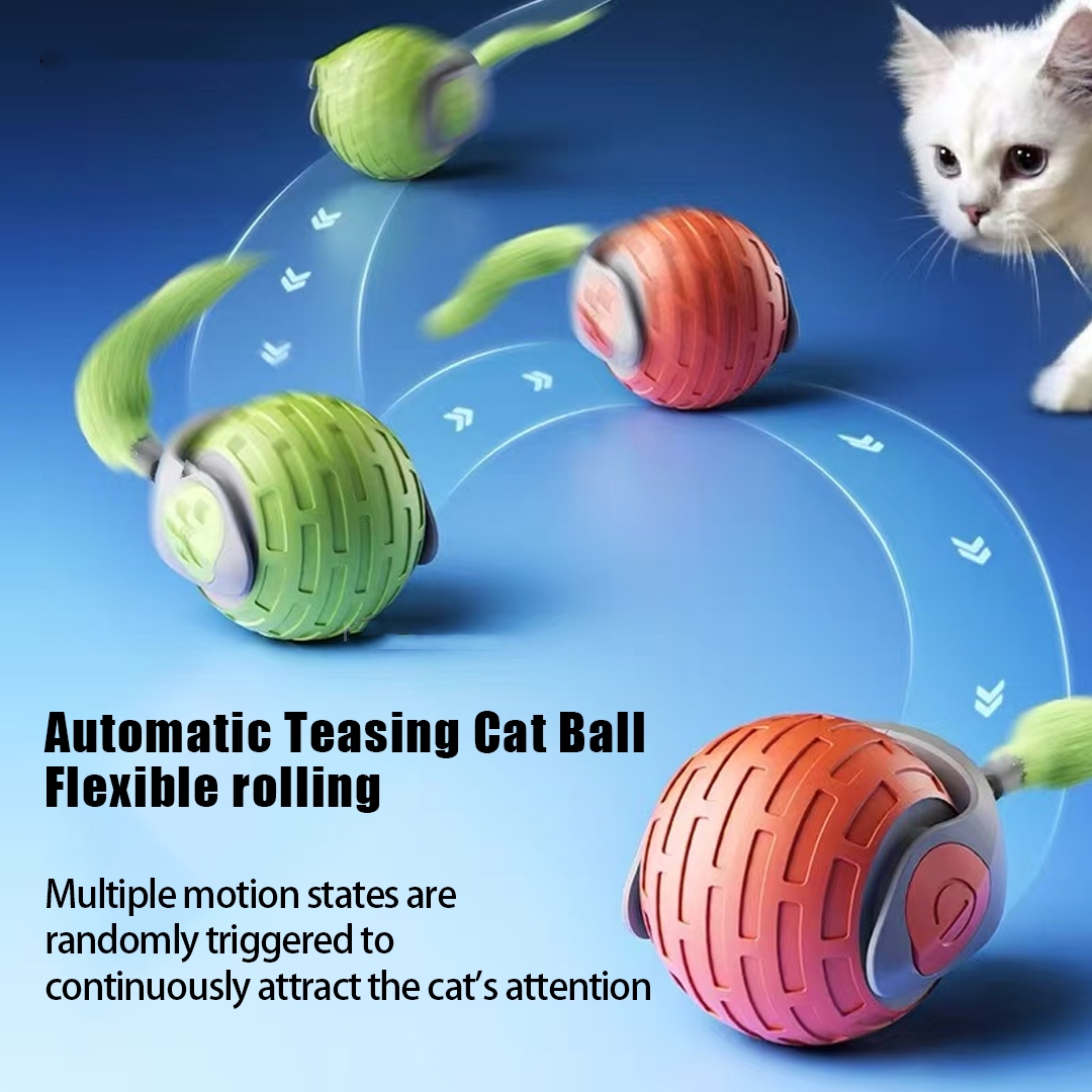 Nuevos Juguetes Interactivos para Gatos Bola Automática de Pelota Eléctrica para Gatos Gatos Mascotas Inteligentes Teaser USB Recargable Juguetes para Mascotas — imagen 9