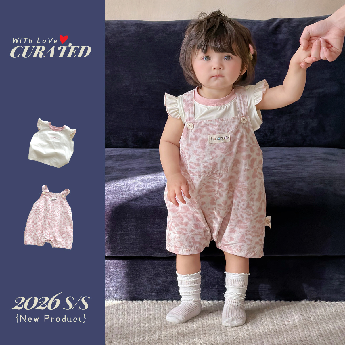 Leopard Print Overalls Set Sleeveless Top and Vest T-Shirt Infant Summer Clothing — image 3