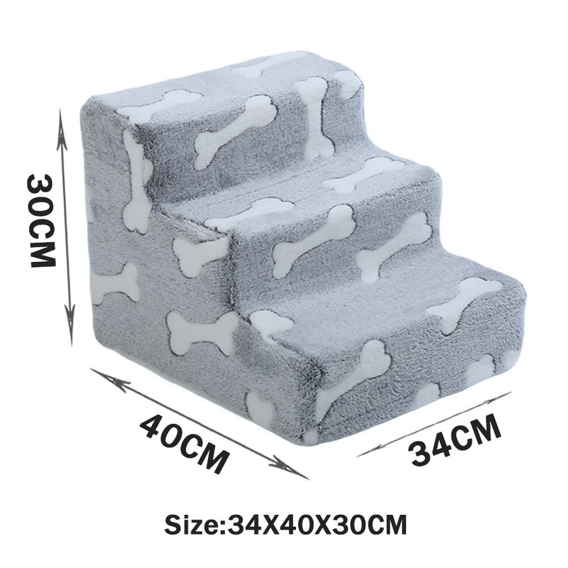 Bone-shaped pet stairs/ramp for dogs (placed beside sofa/bed) to protect joint safety, especially suitable for elderly dogs — image 5
