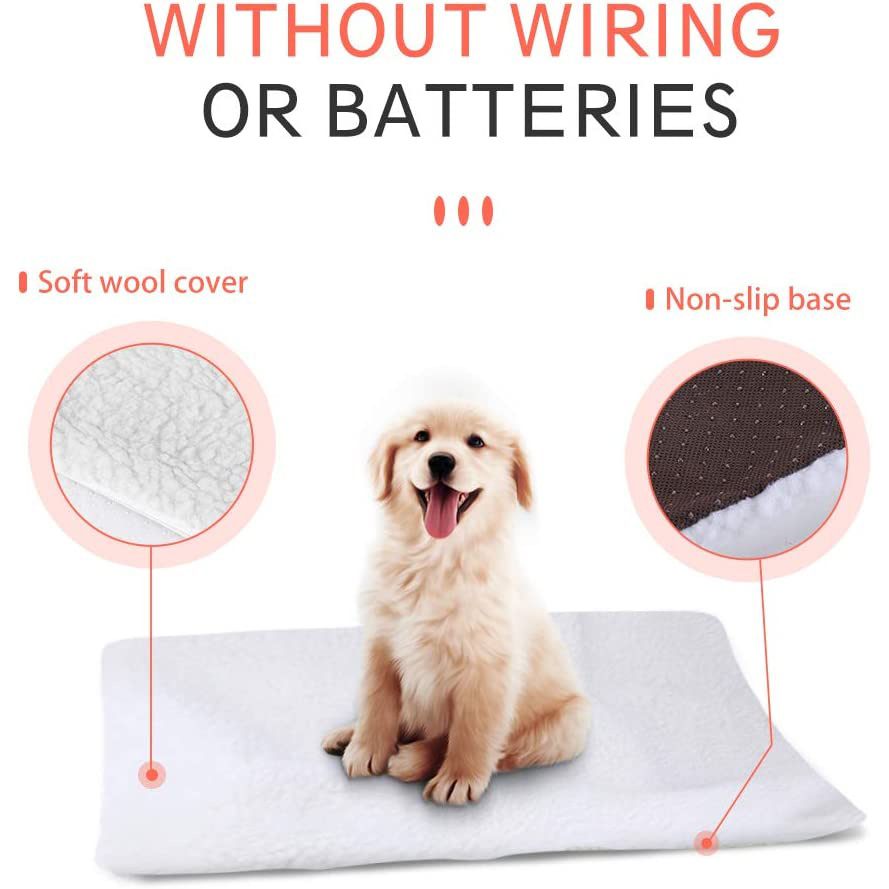 Dog Bed Pet Kennel Mat Self Heating Cat and Dog Mat Blanket Microwave Oven Heating Warm Lamb Plush Dog Kennel — image 3