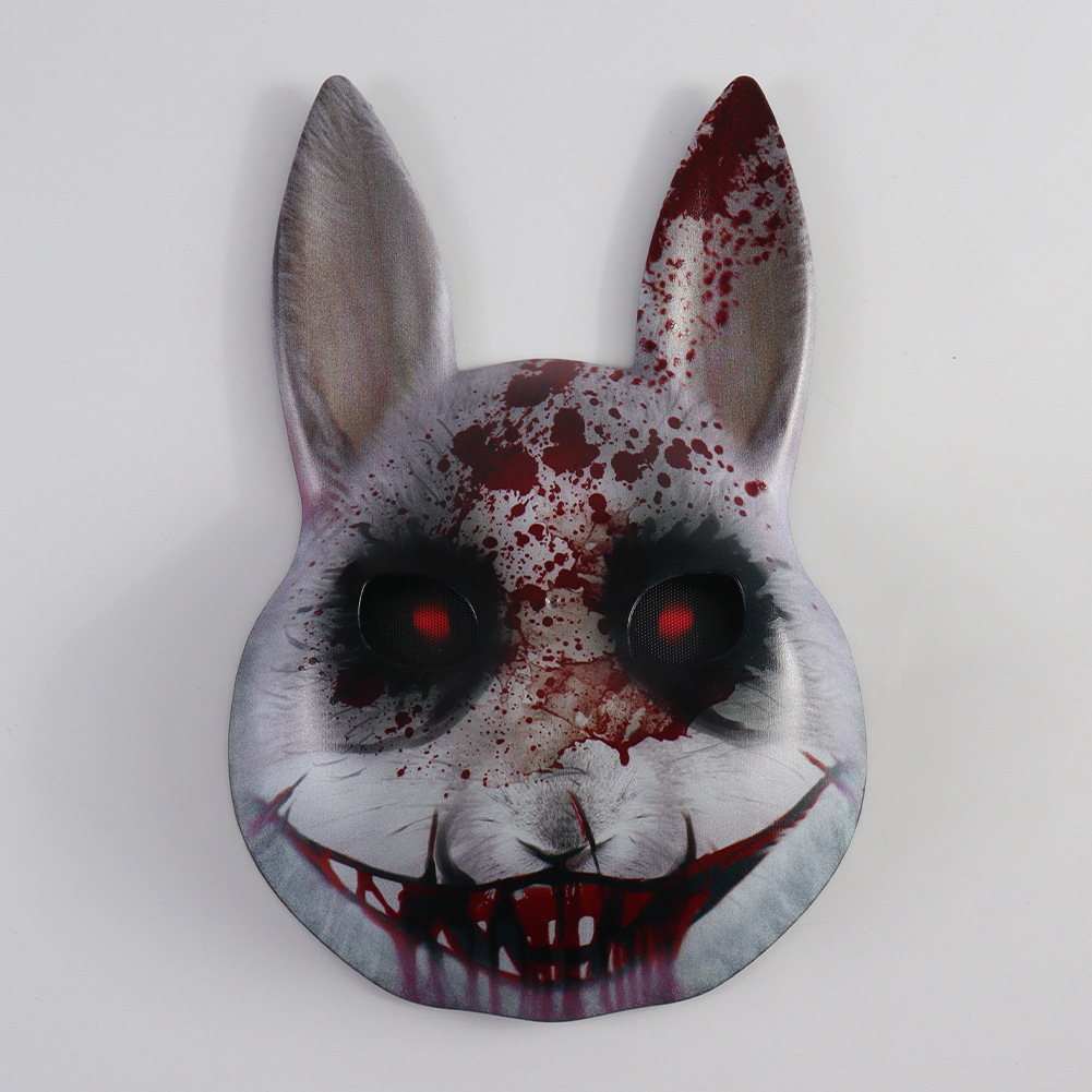 Halloween Mask Bloody Horror Rabbit Face Cover Rabbit Ears Mask Cosplay Costume Party Prop — image 6