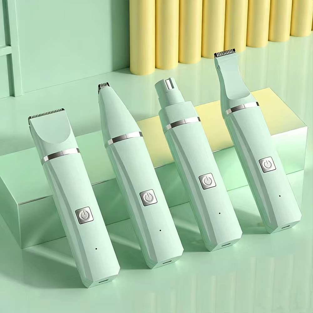 4-In-1 Pet Grooming Care Set 4 Different Blades Dog Trimmer Low Noise Pet Clippers Rechargeable Cordless Safe Pet Hair Shaver — image 3