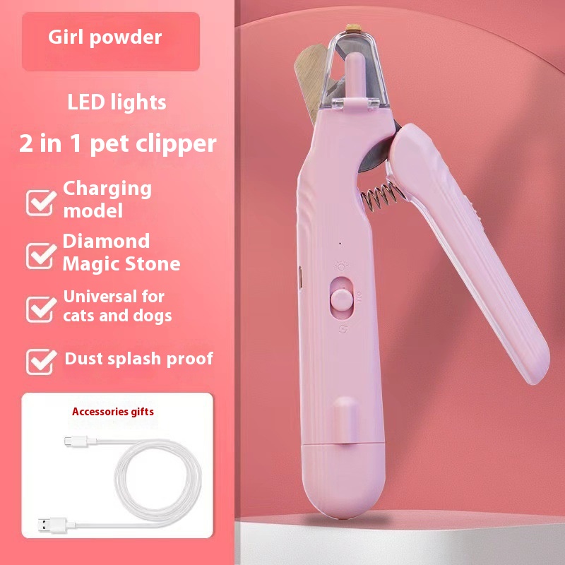 Cortaúñas para Mascotas 2 en 1 con Luz LED, Tijeras Especiales Detectoras de Vena Sanguínea para Perros y Gatos, Cortador de Uñas Multifunción para Patas de Animales, Artículos para Mascotas — imagen 7
