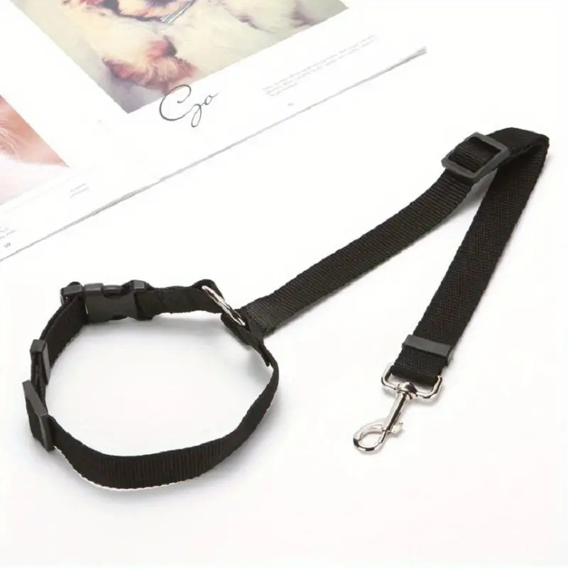 Pet Car Safety Belt Ring Dog Rear Seat Harness Adjustable Lead for Safe Travel — image 6