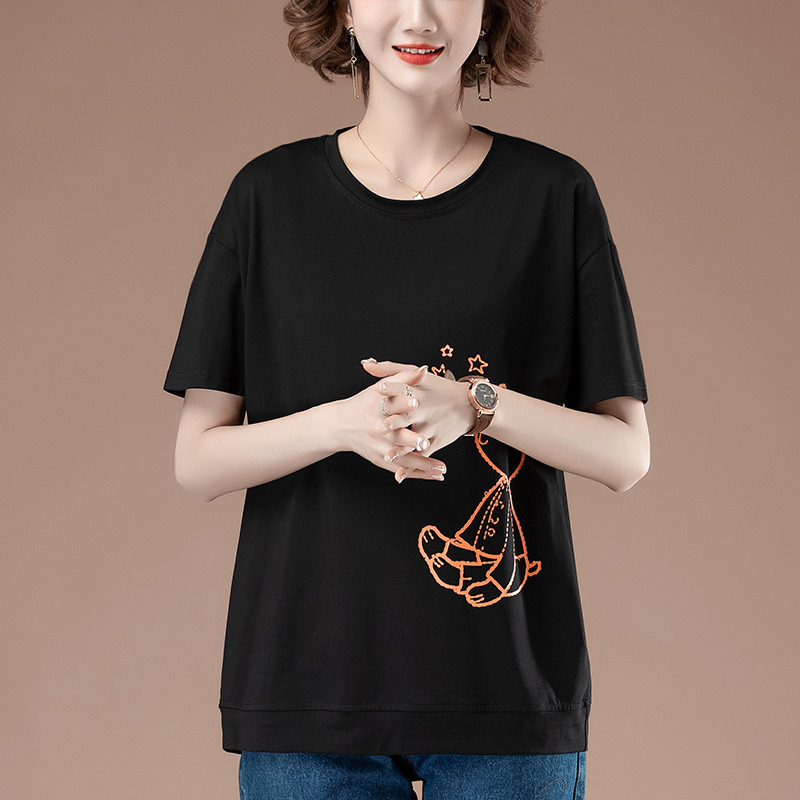 Loose teddy bear short sleeved top — image 6
