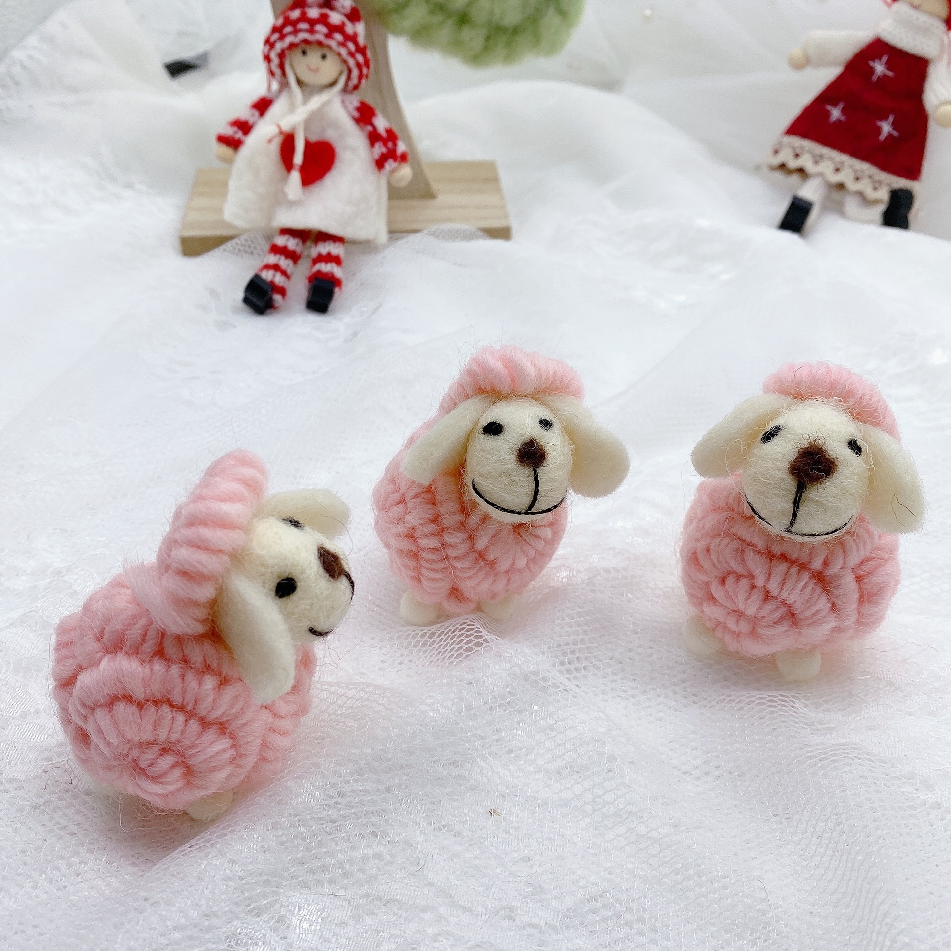 Christmas Wool Felt Lamb Tree Ornament Creative Gift Decoration Accessory — image 8