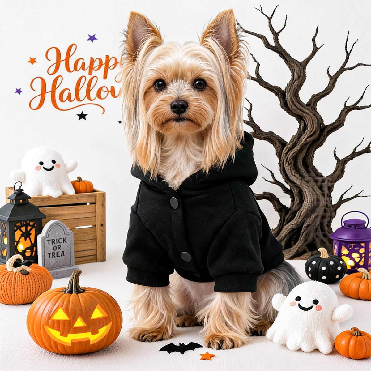 Pet Clothes for Small Dogs and Cats, Halloween Stylish Hoodie, Autumn and Winter Pet Apparel — image 4