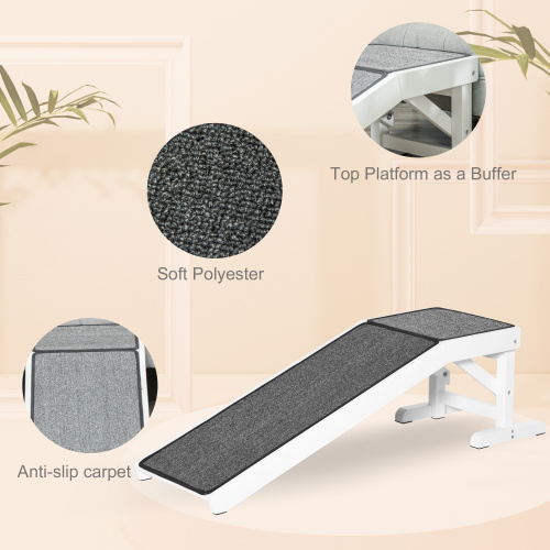 Ramp For Dog Bed, Pet Ramp For Dog With Non-slip Carpet And Top Platform — imagen 6