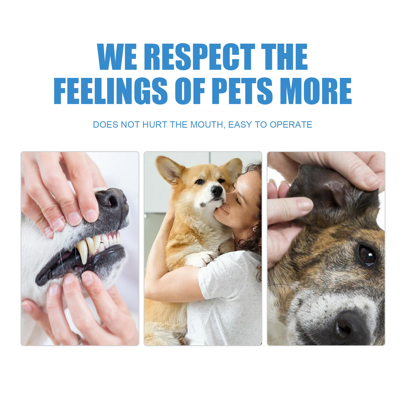 Pet Dental Finger Wipes, Bad Breath Tartar Teeth Yellow Dog Clean Mouth Care Finger Cover — image 6