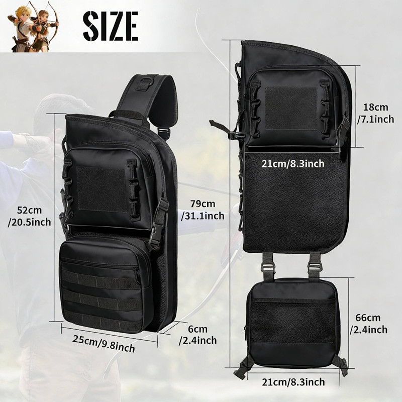 DualUse Foldable Hip Arrow Quiver Bag, MOLLE Compatible Archery Arrow Pouch For Target Shooting & Hunting — image 3