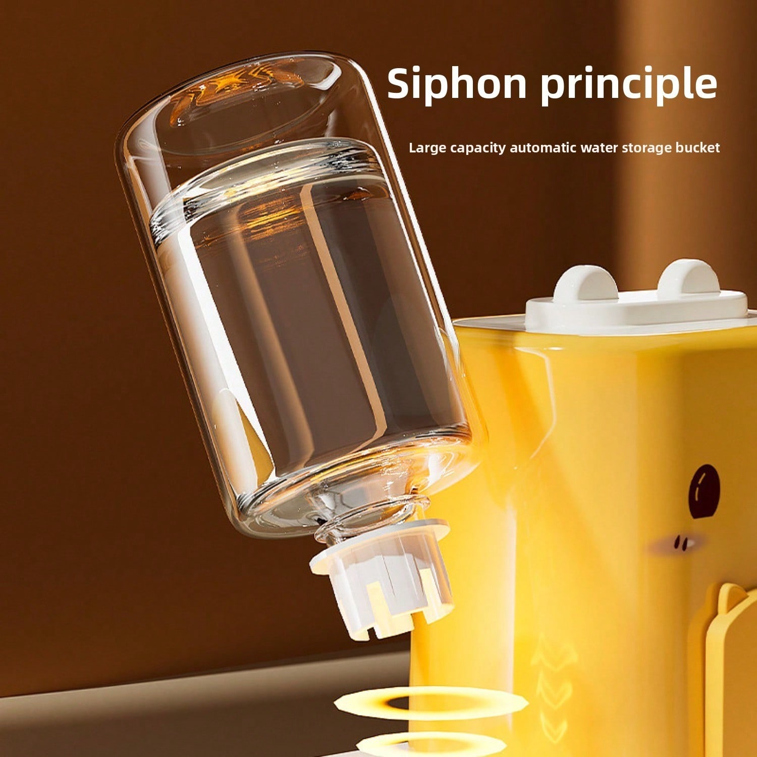 Comedero y Dispensador de Agua Automático 2 en 1 para Mascotas, Gran Capacidad Comedero de 2300ML y Bowl de Agua de 1000ML, Relleno por Gravedad, Antiderrame, Bowl Estable de Comida y Agua para Gatos y Perros, Disponible en Amarillo, Rosa y Verde — imagen 3