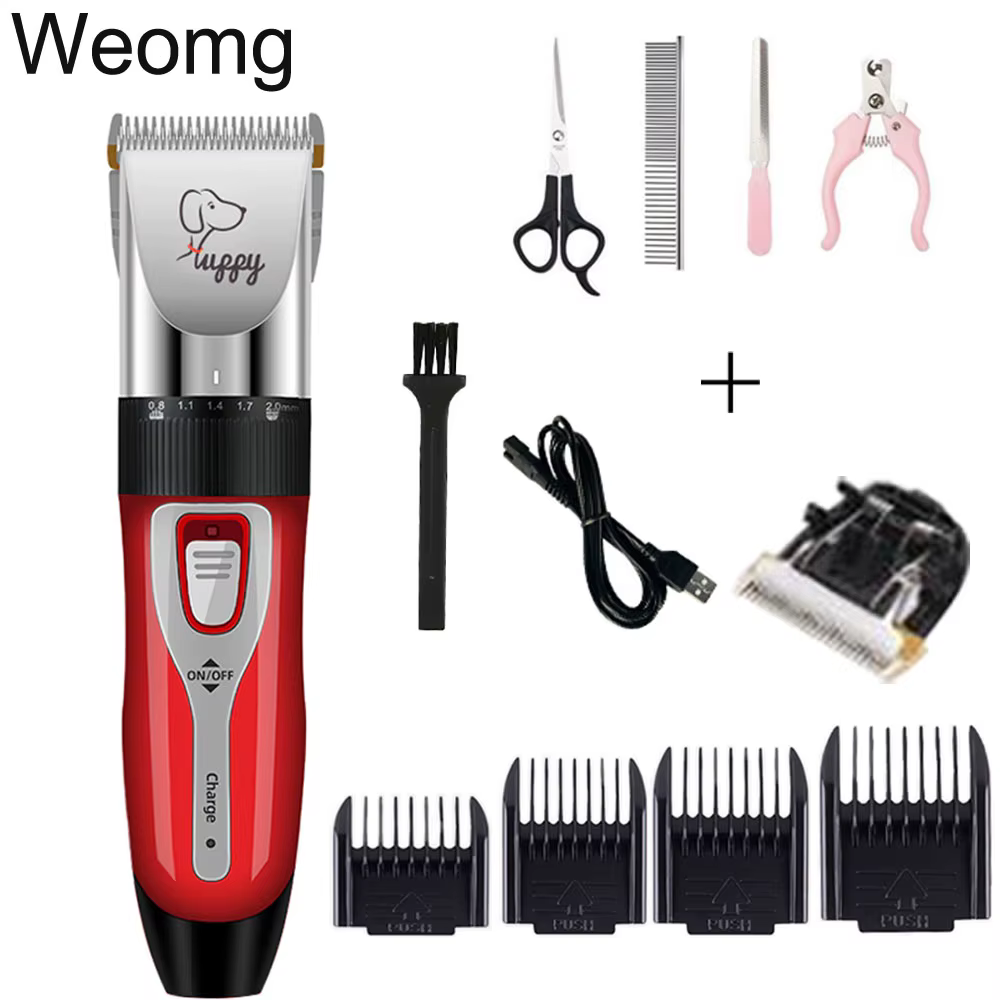 Dog Cat Clipper Hair Clippers Grooming Haircut Pet Shaver Full Set Pets Rechargeable Professional Cutter Shaver Cutting Machine — image 1