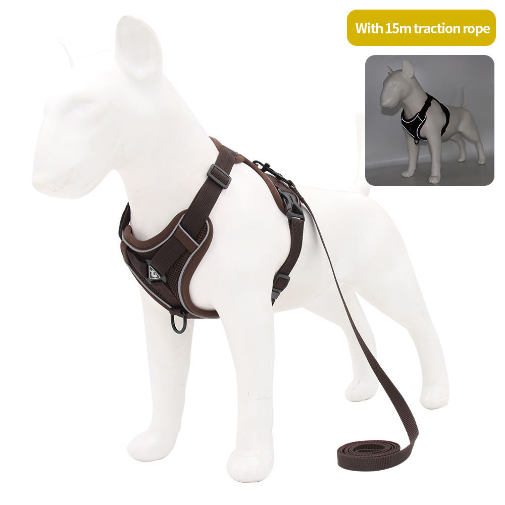 Cinturón de paseo reflectivo y respirable para perros con estilo de chaleco — imagen 9