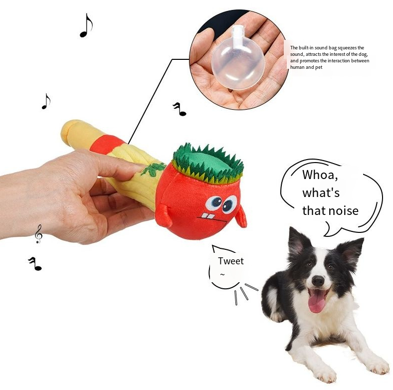Pet dog puzzle toy bite resistant pipe doll small and medium-sized dog plush sound toy — image 2