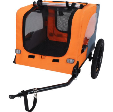 Utdoor Heavy Duty Collapsible Pet Bike Trailer With 16-Inch All Terrain Wheels & Universal Hitch Foldable Dog Cargo Carrier Cart For Bicycles — image 17