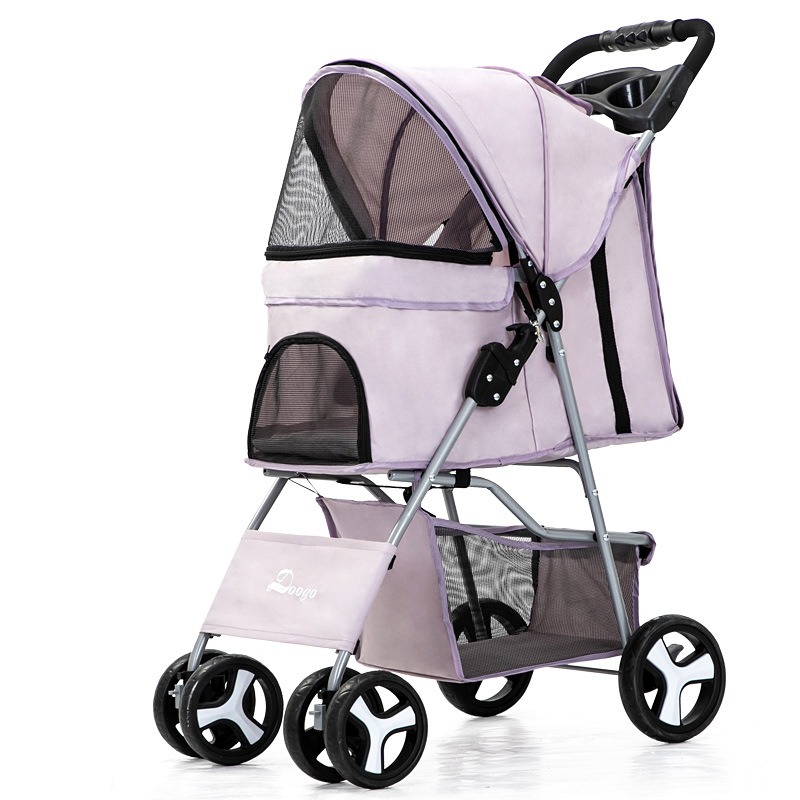 Portable Folding Pet Cart, Cat, Dog, Four Wheel Cart, Pet Out Cart, Teddy Cart, Cat Cart — image 1