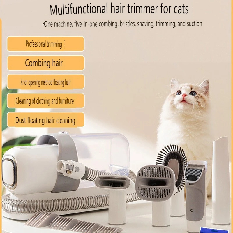 Kit de aspirador para pelaje animal y cepillo para perros con capacidad de 2.3L - Recogedor de pelo de mascotas con tazón más grande — imagen 2